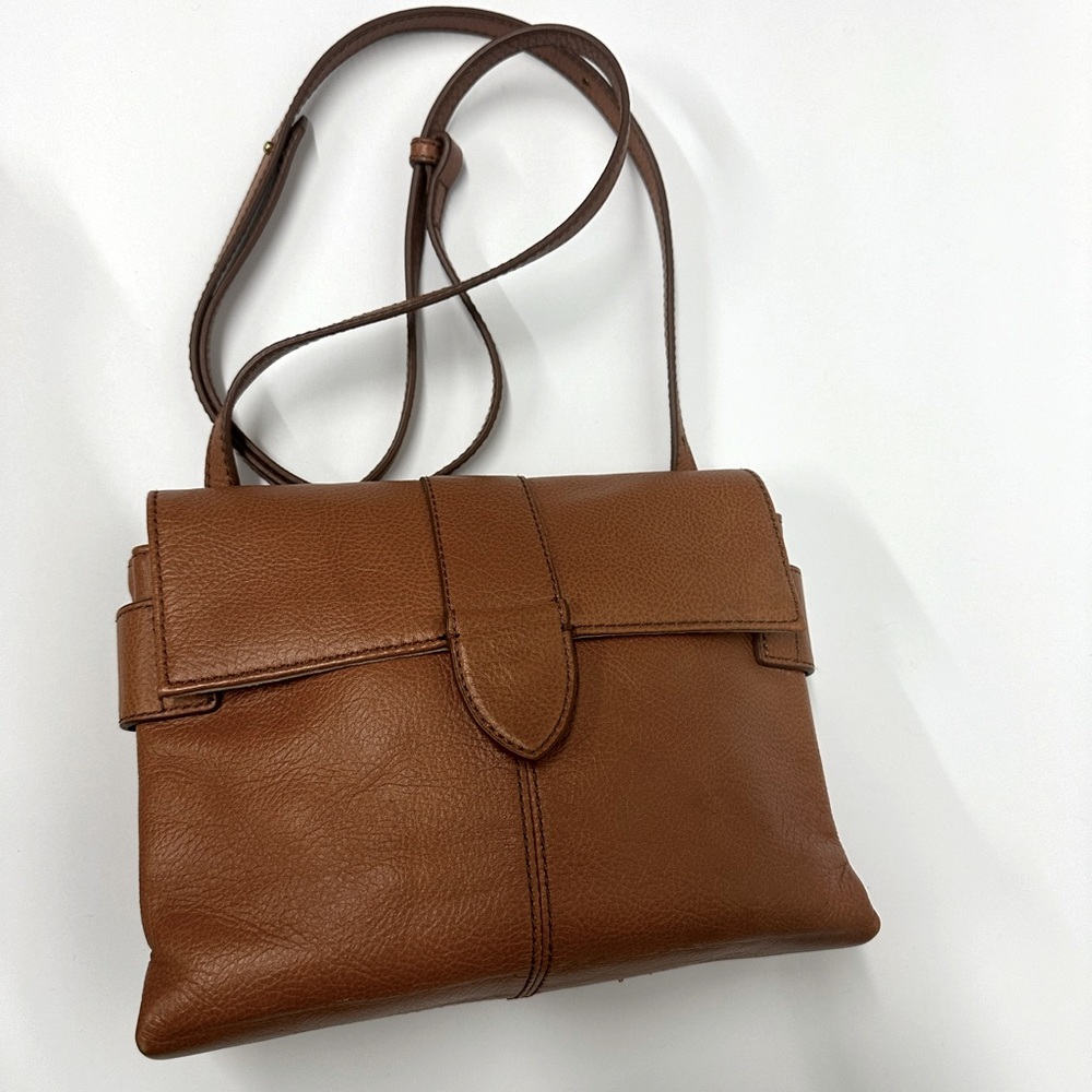 J. Crew Brown Leather Crossbody Bag